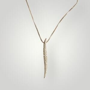 Swarovski Crystal Aline Necklace Signed silver tone 14-16 inch